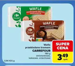 Carrefour Express Wafle przekładane kremem Carrefour kakaowe oferta