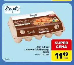 Carrefour Express Jajka kurze od kur z chowu ściółkowego Simpl rozm. L 10 szt oferta