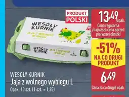 ALDI Jajka kurze z wolnego wybiegu L Wesoły Kurnik oferta
