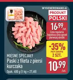 ALDI Paski z fileta z piersi kurczaka Mięsne Specjały oferta