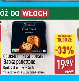 ALDI Babka panettone Gourmet Finest Cousine oferta