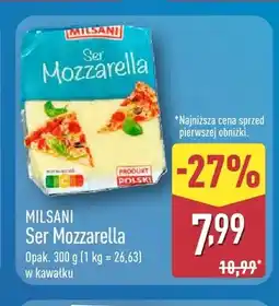 ALDI Ser mozzarella w kawałku Milsani oferta