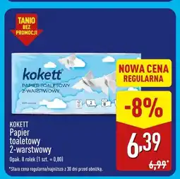 ALDI Papier toaletowy 2-warstwowy 8-pak Kokett oferta