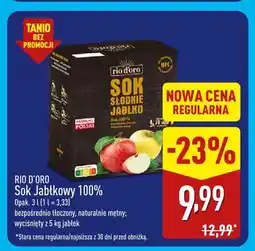 ALDI Sok jabłkowy Rio D'Oro 100% oferta