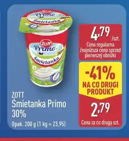 ALDI Śmietanka Primo Zott 30% oferta