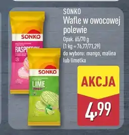 ALDI Wafle w owocowej polewie mango Sonko oferta
