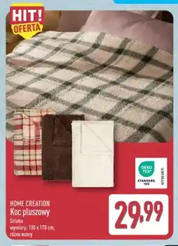 ALDI Koc pluszowy 130x170 cm Home Creation oferta