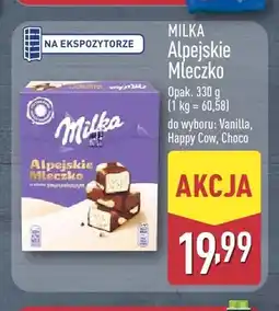 ALDI Alpejskie Mleczko Vanilla Milka oferta
