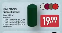 ALDI Świece blokowe 2-pak 16x6,8 cm Home Creation oferta