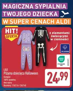 ALDI Piżama dziecięca Halloween L & D oferta