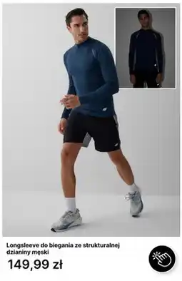 4F Longsleeve do biegania ze strukturalnej dzianiny męski 4F oferta
