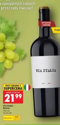 Biedronka Wino czerwone Via Italia Rosso oferta