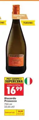 Biedronka Wino musujące Biscardo Prosecco oferta