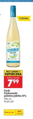 Biedronka Cydr bezalkoholowy Cydrowski polskie jabłko 0% oferta
