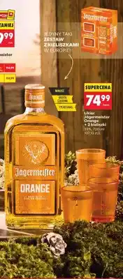 Biedronka Likier Jägermeister Orange + 2 kieliszki 33% oferta