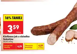 Biedronka Kiełbasa jak u dziadka Sokołów oferta