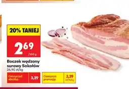 Biedronka Boczek wędzony surowy Sokołów oferta