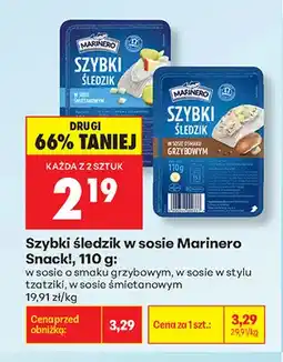 Biedronka Szybki śledzik w sosie o smaku grzybowym Marinero Snack! oferta