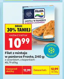 Biedronka Filet z mintaja w panierce z czosnkiem Frosta oferta