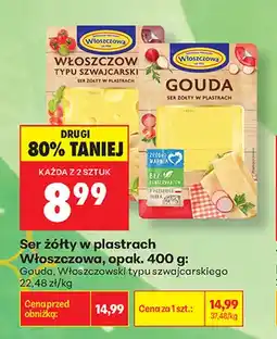 Biedronka Ser gouda w plastrach Włoszczowa oferta