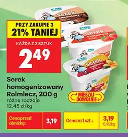 Biedronka Serek homogenizowany czekoladowy Rolmlecz oferta