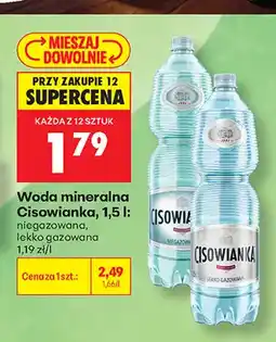 Biedronka Woda mineralna niegazowana Cisowianka oferta
