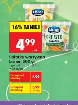 Biedronka Sałatka warzywna Lisner z groszkiem oferta