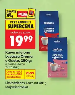Biedronka Kawa mielona Lavazza Crema e Gusto classico oferta