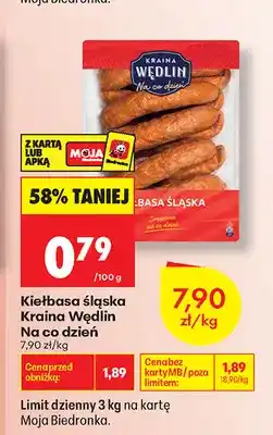 Biedronka Kiełbasa śląska Kraina Wędlin Na co dzień oferta