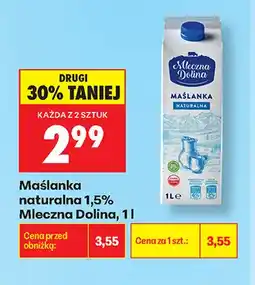 Biedronka Maślanka naturalna Mleczna Dolina 1,5% oferta
