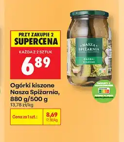 Biedronka Ogórki kiszone Nasza Spiżarnia oferta
