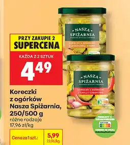 Biedronka Koreczki z ogórków z musztardą i curry Nasza Spiżarnia oferta