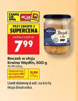 Biedronka Boczek w słoju Kraina Wędlin oferta