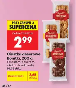 Biedronka Ciastka deserowe Bonitki z kakao i czekoladą oferta