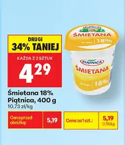Biedronka Śmietana Piątnica 18% oferta