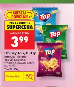 Biedronka Chipsy Top zielona cebulka oferta