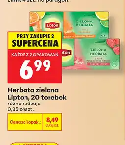 Biedronka Herbata zielona z nutą cytrusów Lipton oferta