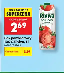 Biedronka Sok pomidorowy Riviva 100% oferta
