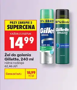Biedronka Żel do golenia Gillette Mach3 Extra Comfort oferta