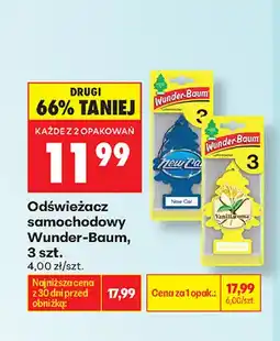 Biedronka Odświeżacz samochodowy Wunder-Baum 3-pak oferta