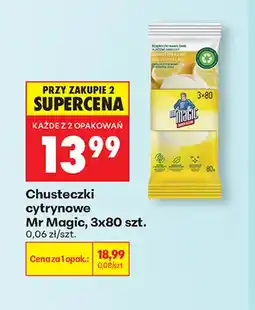 Biedronka Chusteczki cytrynowe Mr Magic 3-pak oferta