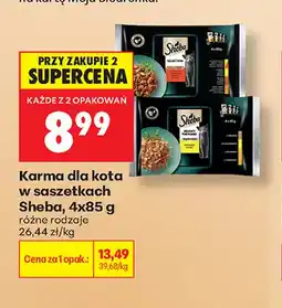 Biedronka Karma dla kota w saszetkach Sheba 4-pak oferta