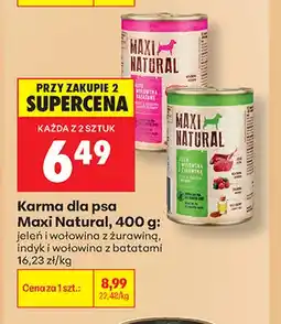 Biedronka Karma dla psa Maxi Natural jeleń i wołowina z żurawiną oferta