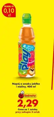 Biedronka Napój o smaku jabłka i maliny Kubuś Play oferta
