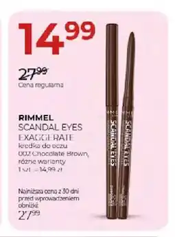 Jawa Drogerie Kredka do oczu Scandal Eyes Exaggerate 002 Chocolate Brown Rimmel oferta
