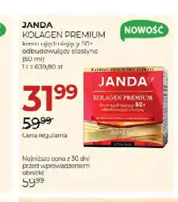 Jawa Drogerie Krem ujędrniający 50+ odbudowujący elastynę Kolagen Premium Janda oferta