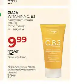 Jawa Drogerie Nocny krem-maska Witamina C. B3 Ziaja oferta