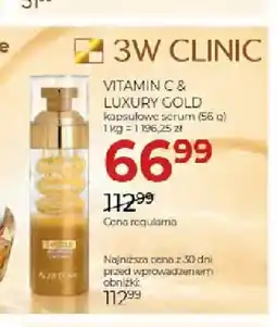 Jawa Drogerie Kapsułowe serum Vitamin C & Luxury Gold 3W Clinic oferta