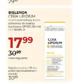 Jawa Drogerie Multiceramidowy krem ochronny do twarzy barierowy SPF50 Cera Lipidium Bielenda oferta