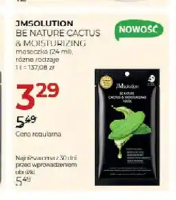 Jawa Drogerie Maseczka Be Nature Cactus & Moisturizing JMsolution oferta